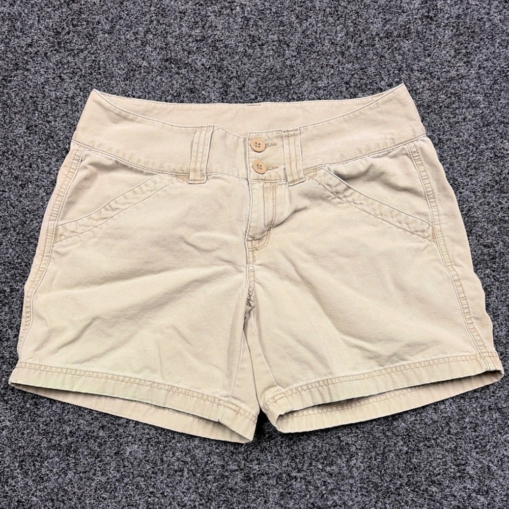 The North Face Shorts Womens 8 Tan Khaki Cotton Canvas Utility Hiking Gorpcore